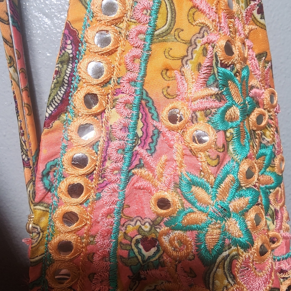 Zury Boho Paisley Silk-Blend Dress – Free Size – Made in India - Picture 7 of 10